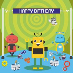 Untumble Robot Theme Backdrop for House Birthday Party Supplies Multicolor - Pack of 1-image-9