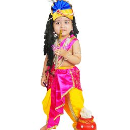 Sarvda Janmashtami Theme Set Of 9 Kanha Costume - Pink-image-15