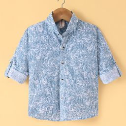 Dapper Dudes Full Sleeves Floral Printed Shirt - Grey-picture-32