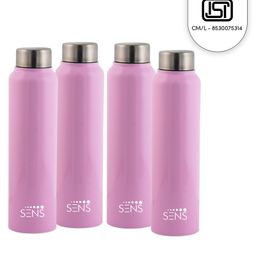 SENS Serene Stainless Steel Bottle Rose Pink 750ml Combo - Pack of 4-picture-15