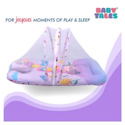 Baby Tales Little Rabbit Printed Baby Bedding with Mosquito Net - Purple-21