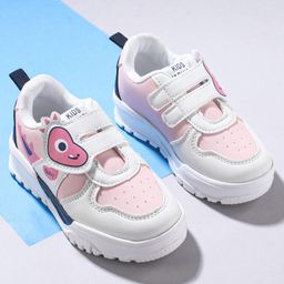 Cute Walk by Babyhug Sneaker with Velcro Closure & Animal Print - Pink-image-46
