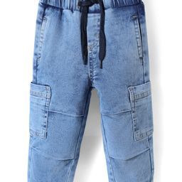 Bonfino Cotton Woven Full Length Washed Jeans - Light Blue-picture-35