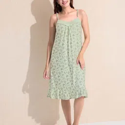Arela Women Floral Printed Regular Knee Length Nightdress-51