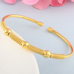 MEMOIR Unisex Brass Gold-Plated Kada Bracelet-picture-2