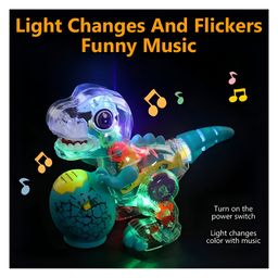 VELLIQUE 3D with 360 Degree Rotation Gear Simulation Mechanical Sound and Light Dino Toy (Colour May Vary) image 4