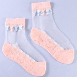 KIDLINGSS Pack Of 3 Net Bow Designed Socks - Multi Colour image 4