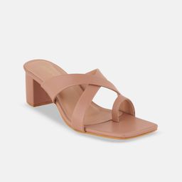 DressBerry PU Block Mules with Buckles-8