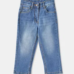 R&B Girls Skinny Fit Heavy Fade Medium Shade Jeans-image-64