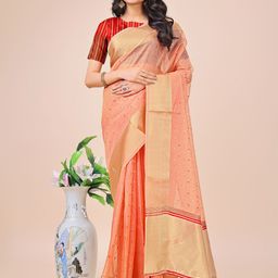 Kalista Woven Design Zari Organza Silk Saree-image-37