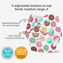 SuperBottoms Basic Reusable Cloth Diaper XtraHydrating Freesize Cloth Diapers and Free Wipes Pack of 40 (Print May Vary) image 5