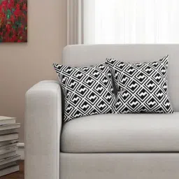 SEJ by Nisha Gupta Black Cushion Covers - Set of 2-image-55