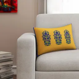 SEJ by Nisha Gupta Mustard Cushion Covers - Set of 1-picture-34