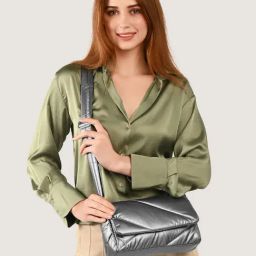 Accessorize London Silver Cross Body Bag-13