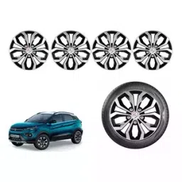 Auto Pearl DC07 Press Type Wheel Cover with Retention Ring For Tata Nexon EV XZ Plus LUX (Pack of 4 Pcs)-image-37