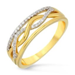 Malabar Gold and Diamonds 18k IGI Certified Diamond Yellow Gold Ring for Women-image-73