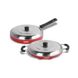 Sumeet Elegant Design Red Aluminium Cookware Set-picture-18