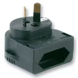 POWERCONNECTIONS Plug, Euro Cee7-Australia, Black, CP3B-33
