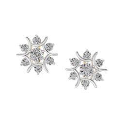 Sparkles Lab Grown Diamond 1.73 Ct IGI Certified Round Cluster Diamond Stud Earring 14K-image-83