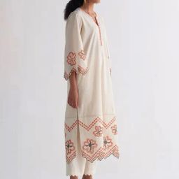 Shivani Bhargava Ivory Song Of Summer Pants with Scallop Lace-image-88