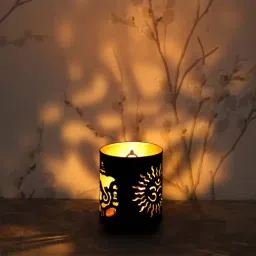 eCraftIndia OM Design Tea Light Holder-image-10