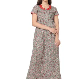 Sweet Dreams Grey Floral Print Nighty-picture-19