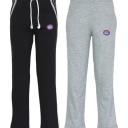 Vimal Jonney Kids Multicolor Mid Rise Trackpants - Pack of 2-picture-41