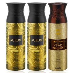 Ajmal Aurum & Wisal Dahab Deodorant for Unisex  - Pack of 3-image-56