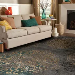 DDecor Live Beautiful Motif Grey Large Size Rug-image-45