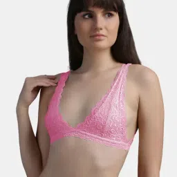 N-Gal Pink Non-wired Non-padded Bralettes Bra-picture-10