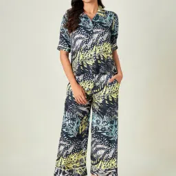 The Kaftan Company Multicolor Printed Shirt With Pyjamas-38
