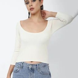 Forever 21 White Regular Fit Top-image-46