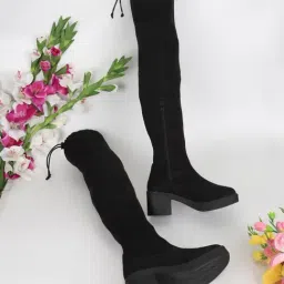 Truffle Collection Women's Black Casual Booties-image-54