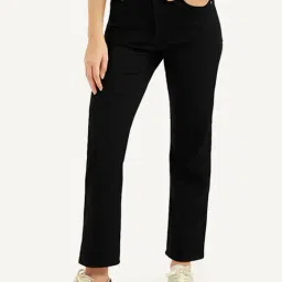 Levi's Black Straight Fit Jeans-picture-0