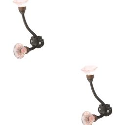 IndianShelf Pink & Black 2 Pieces Glass Diamond Cut Door Hangers Wall Hooks-26