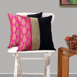 ANS Set of 2 Ethnic Motifs Square Cushion Covers-49