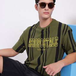 Aeropostale Striped Relaxed Fit Pure Cotton T-shirt-picture-29