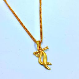 Psight Unisex Contemporary Krishna Bansuri Pendant With Chain-15