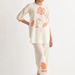Shivani Bhargava Off White Song Of Summer Florence Handloom Cotton Pants-image-99