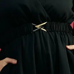Curve By Kassually Black Regular Fit Mini Playsuit With Belt image 5