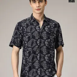 TIGER SNAKE Pack Of 2 Abstract Printed Comfort Fit Casual Shirts-image-74