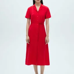 MANGO Midi Blazer Dress with Bow Detail-image-99
