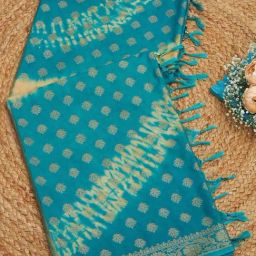 Soch Blue Poly Silk Printed Dupatta-picture-47
