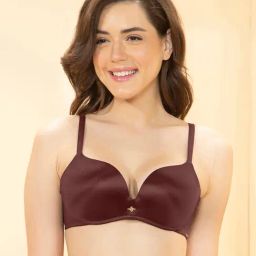 Amante Brown Regular Fit Solid Push-Up Bra-image-93