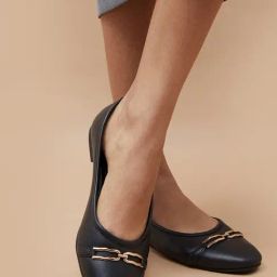 Ginger by Lifestyle Women's Black Ballerina Shoes-picture-49