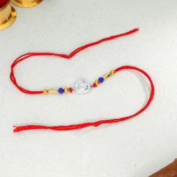 P.N.Gadgil Jewellers 925 Sterling Silver Holy Ganesha Thread Rakhi-image-58