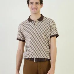 Iconic Brown Polyester Regular Printed T-Shirt-image-83