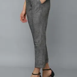 Allen Solly Grey Self Pattern Trousers image 3