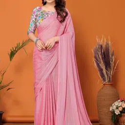 VISHNU CREATIONS Striped Saree-image-34