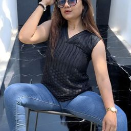 Bhanderi Fashion Women Checked Self Design Sleeveless Regular Top-picture-1